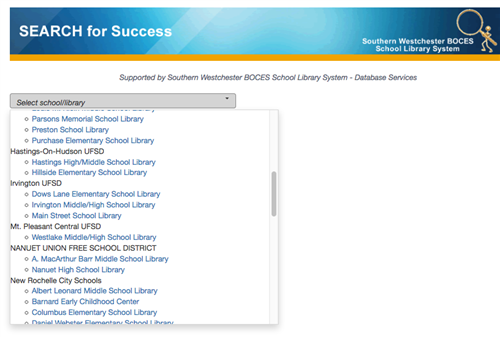 BOCES drop down menu 